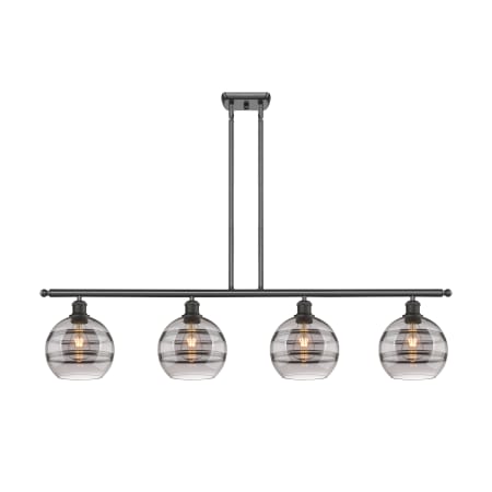 A large image of the Innovations Lighting 516-4I-10-48 Rochester Linear Oil Rubbed Bronze / Smoked