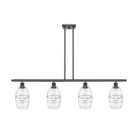 A large image of the Innovations Lighting 516-4I-9-48 Vaz Linear Oil Rubbed Bronze / Clear