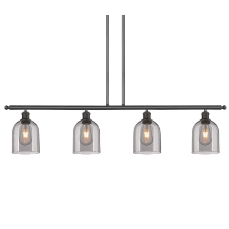 A large image of the Innovations Lighting 516-4I-10-48 Bella Pendant Oil Rubbed Bronze / Light Smoke