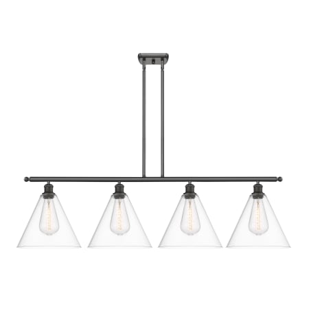 A large image of the Innovations Lighting 516-4I-14-50 Berkshire Linear Oil Rubbed Bronze / Clear