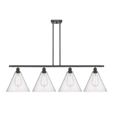 A large image of the Innovations Lighting 516-4I-14-50 Berkshire Linear Oil Rubbed Bronze / Seedy