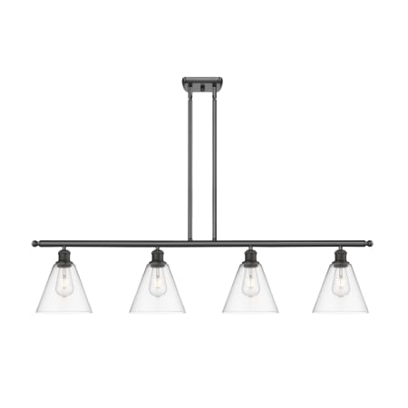 A large image of the Innovations Lighting 516-4I-11-48 Berkshire Linear Oil Rubbed Bronze / Clear