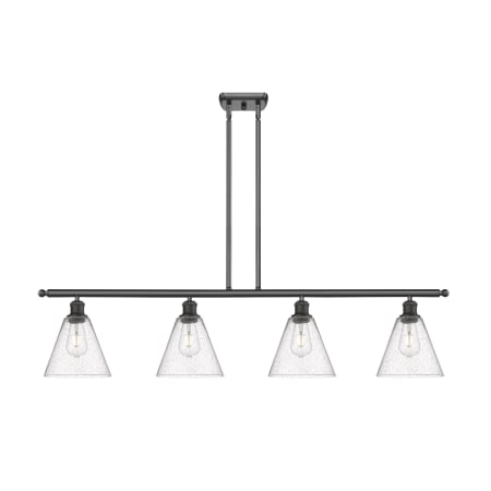 A large image of the Innovations Lighting 516-4I-11-48 Berkshire Linear Oil Rubbed Bronze / Seedy