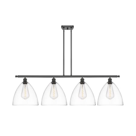 A large image of the Innovations Lighting 516-4I-14-50 Bristol Linear Oil Rubbed Bronze / Clear