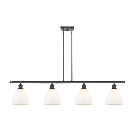 A large image of the Innovations Lighting 516-4I-11-48 Bristol Linear Oil Rubbed Bronze / Matte White