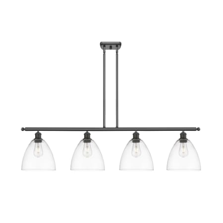 A large image of the Innovations Lighting 516-4I-13-48 Bristol Linear Oil Rubbed Bronze / Clear