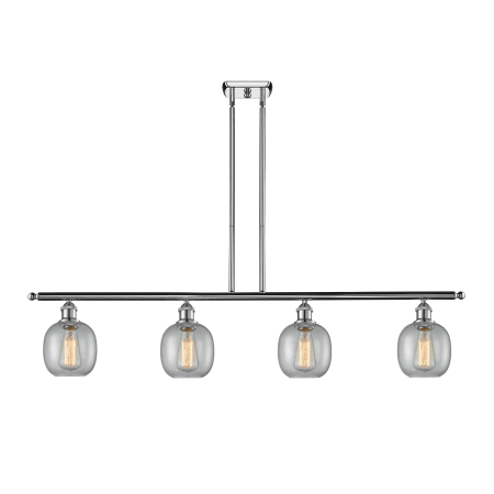 A large image of the Innovations Lighting 516-4I Belfast Polished Chrome / Clear Seedy