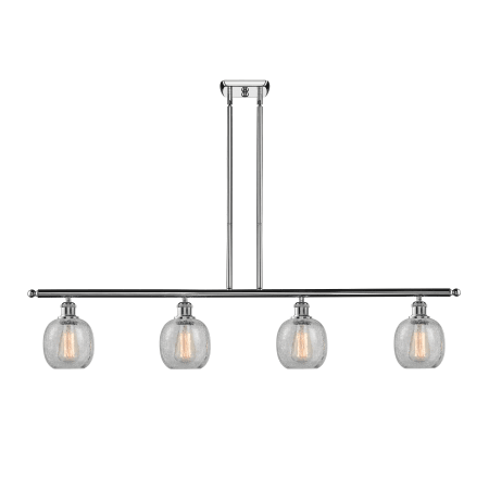 A large image of the Innovations Lighting 516-4I Belfast Polished Chrome / Clear Crackle