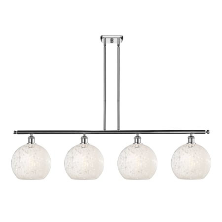 A large image of the Innovations Lighting 516-4I-13-49-White Mouchette-Indoor Pendant Polished Chrome / White Mouchette