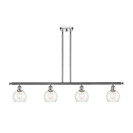 A large image of the Innovations Lighting 516-4I-9-48 Athens Linear Polished Chrome / Clear