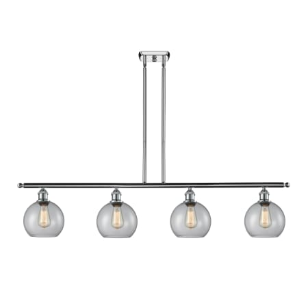 A large image of the Innovations Lighting 516-4I-10-48 Athens Linear Polished Chrome / Clear
