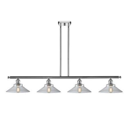 A large image of the Innovations Lighting 516-4I Disc Polished Chrome / Clear