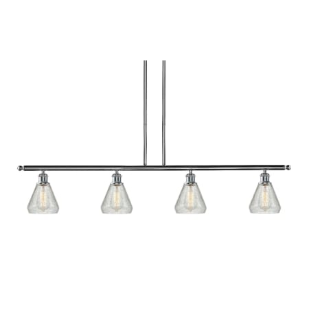 A large image of the Innovations Lighting 516-4I Conesus Polished Chrome / Clear Crackle