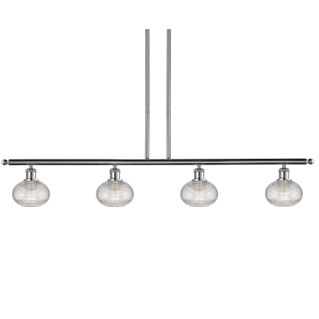A large image of the Innovations Lighting 516-4I-8-48 Ithaca Pendant Polished Chrome / Clear Ithaca
