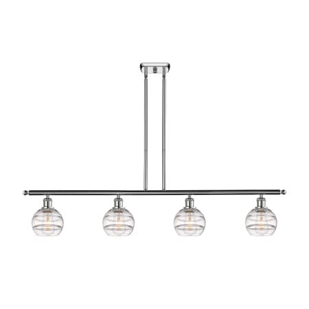 A large image of the Innovations Lighting 516-4I-8-48 Rochester Linear Polished Chrome / Clear