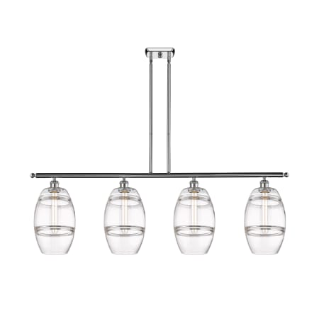 A large image of the Innovations Lighting 516-4I-10-48 Vaz Linear Polished Chrome / Clear