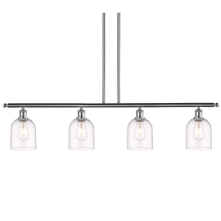 A large image of the Innovations Lighting 516-4I-10-48 Bella Pendant Polished Chrome / Clear