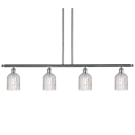 A large image of the Innovations Lighting 516-4I-10-48 Bridal Veil Pendant Polished Chrome / Clear