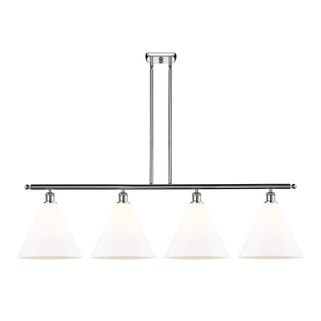 A large image of the Innovations Lighting 516-4I-14-50 Berkshire Linear Polished Chrome / Matte White