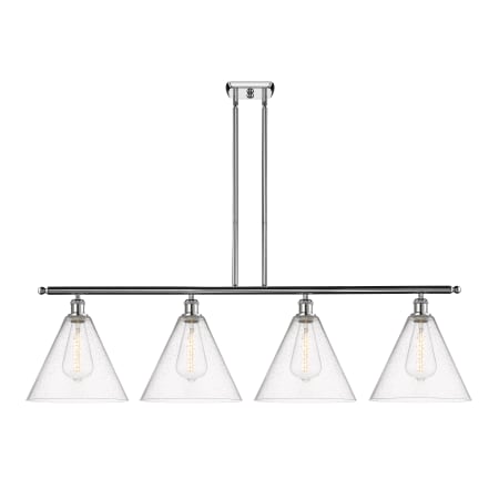 A large image of the Innovations Lighting 516-4I-14-50 Berkshire Linear Polished Chrome / Seedy