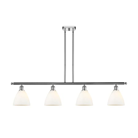 A large image of the Innovations Lighting 516-4I-11-48 Bristol Linear Polished Chrome / Matte White