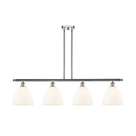 A large image of the Innovations Lighting 516-4I-13-48 Bristol Linear Polished Chrome / Matte White