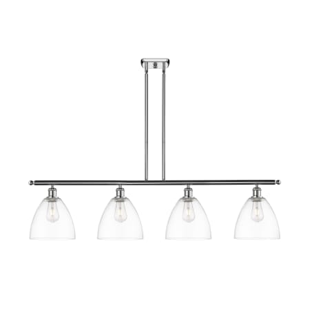 A large image of the Innovations Lighting 516-4I-13-48 Bristol Linear Polished Chrome / Clear