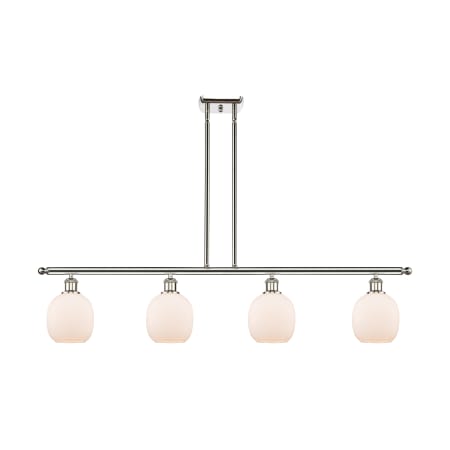 A large image of the Innovations Lighting 516-4I Belfast Polished Nickel / Matte White