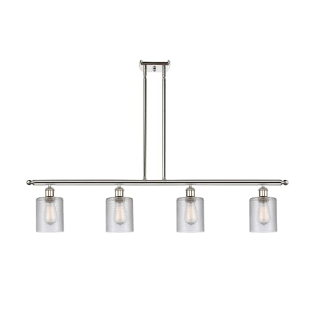 A large image of the Innovations Lighting 516-4I Cobbleskill Polished Nickel / Clear