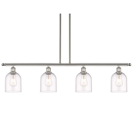 A large image of the Innovations Lighting 516-4I-10-48 Bella Pendant Polished Nickel / Clear