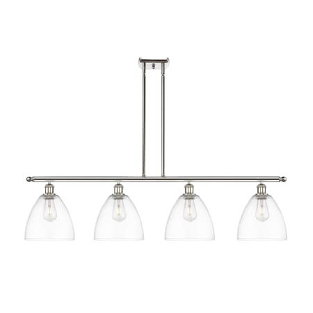 A large image of the Innovations Lighting 516-4I-13-48 Bristol Linear Polished Nickel / Clear