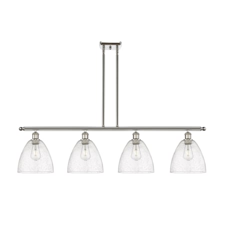 A large image of the Innovations Lighting 516-4I-13-48 Bristol Linear Polished Nickel / Seedy
