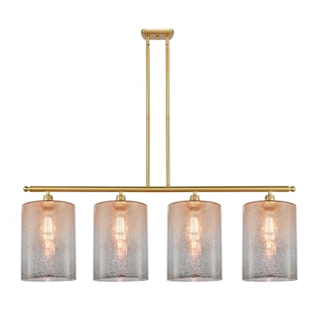 A large image of the Innovations Lighting 516-4I-10-48-L Cobbleskill Linear Satin Gold / Mercury