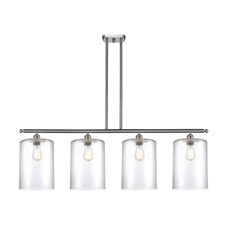 A large image of the Innovations Lighting 516-4I-10-48-L Cobbleskill Linear Brushed Satin Nickel / Clear