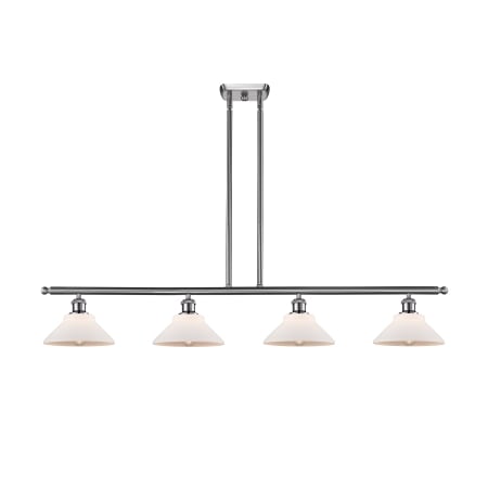 A large image of the Innovations Lighting 516-4I Orwell Brushed Satin Nickel / Matte White