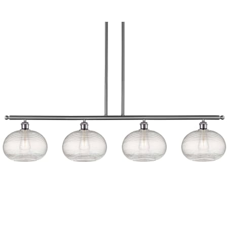 A large image of the Innovations Lighting 516-4I-10-49 Ithaca Pendant Brushed Satin Nickel / Clear Ithaca