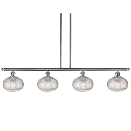 A large image of the Innovations Lighting 516-4I-9-48 Ithaca Pendant Brushed Satin Nickel / Clear Ithaca