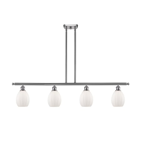 A large image of the Innovations Lighting 516-4I Eaton Brushed Satin Nickel / Matte White