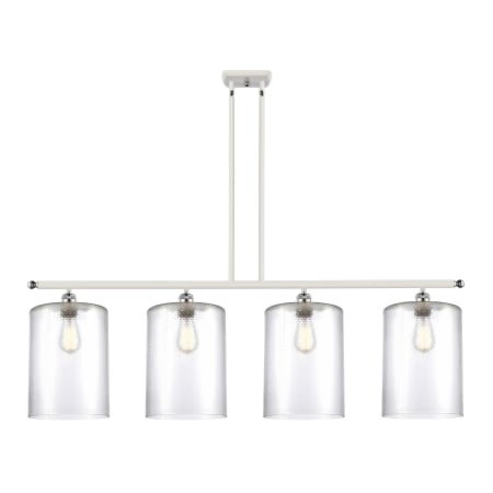 A large image of the Innovations Lighting 516-4I-10-48-L Cobbleskill Linear White and Polished Chrome / Clear