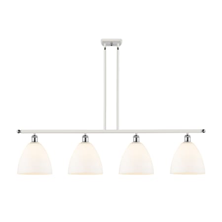 A large image of the Innovations Lighting 516-4I-13-48 Bristol Linear White and Polished Chrome / Matte White