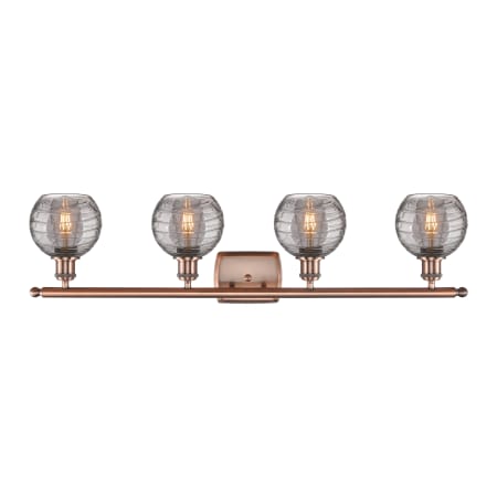 A large image of the Innovations Lighting 516-4W 9 36 Athens Deco Swirl Vanity Alternate Image