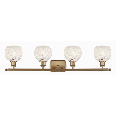 A large image of the Innovations Lighting 516-4W-9-36-White Mouchette-Bathroom Vanity Light Alternate Image