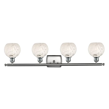 A large image of the Innovations Lighting 516-4W-9-36-White Mouchette-Bathroom Vanity Light Alternate Image