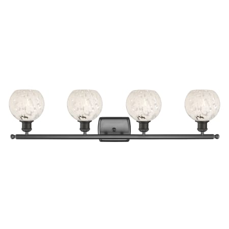 A large image of the Innovations Lighting 516-4W-9-36-White Mouchette-Bathroom Vanity Light Alternate Image