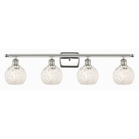 A large image of the Innovations Lighting 516-4W-9-36-White Mouchette-Bathroom Vanity Light Alternate Image