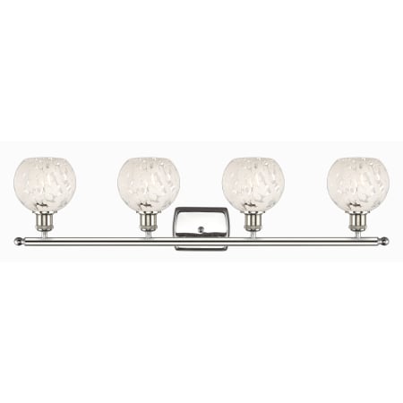 A large image of the Innovations Lighting 516-4W-9-36-White Mouchette-Bathroom Vanity Light Alternate Image