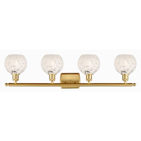 A large image of the Innovations Lighting 516-4W-9-36-White Mouchette-Bathroom Vanity Light Alternate Image