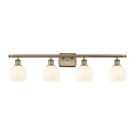 A large image of the Innovations Lighting 516-4W-9-36-White Venetian-Bathroom Vanity Light Alternate Image