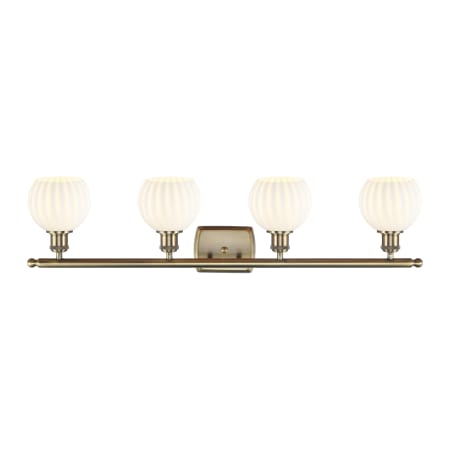 A large image of the Innovations Lighting 516-4W-9-36-White Venetian-Bathroom Vanity Light Alternate Image