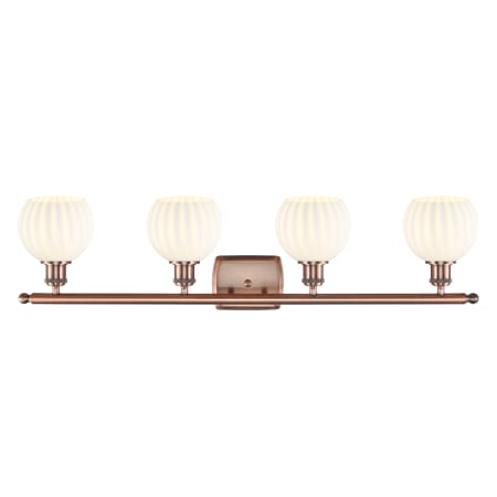 A large image of the Innovations Lighting 516-4W-9-36-White Venetian-Bathroom Vanity Light Alternate Image